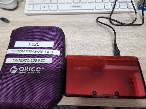 Nintendo 3DS - RED 64GB Custom Luma3DS Firmware