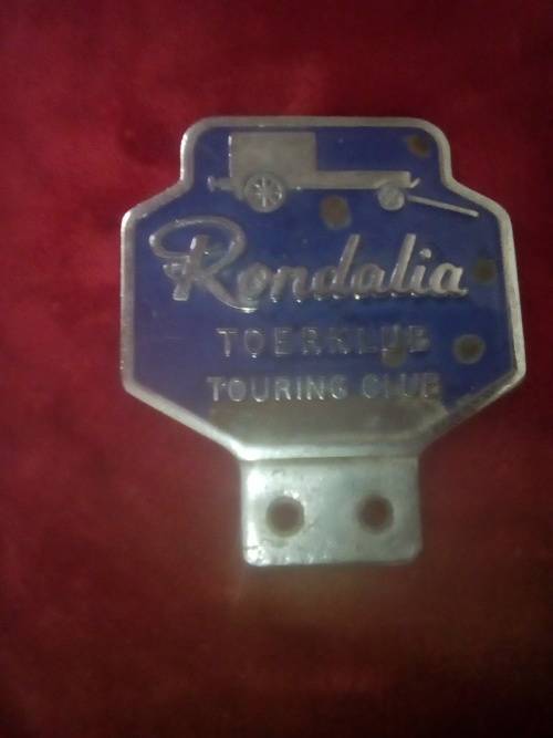 Ronfalia enamel car Badge in fair condition