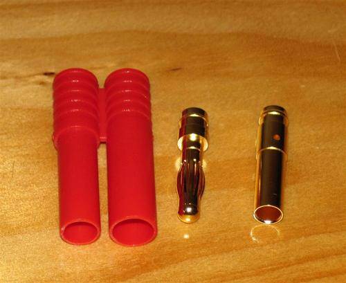 HXT 4mm Gold Plated Connectors with Protectors