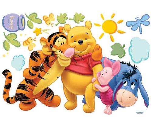 Disney Wall sticker - Winnie the pooh baby nursery mural
