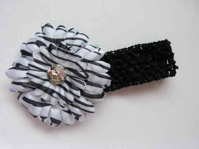 ***SALE*** Baby Headband white/black zebra