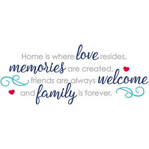 Vinyl sticker wall art - family