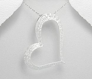 SOLID STERLING SILVER AND CZ PENDANT