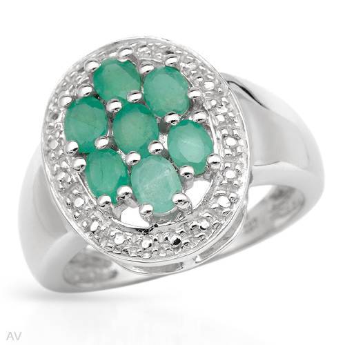 1.20ctw Genuine Emeralds Made in 925 Sterling silver