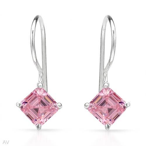Dazzling Brand New Earrings With 3.70ctw Cubic zirconia Beautifully Crafted in 925 Sterling silver