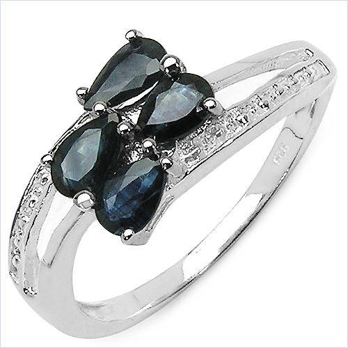 Pear cut real Sapphire ring size 7