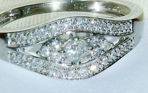 9CT WHITE GOLD .25CT DIAMOND ENGAGEMENT RING SIZE O