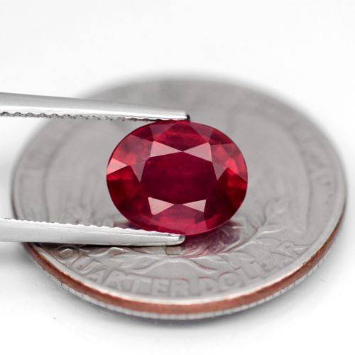 **IN STOCK!!**CERTIFIED!!!*** 3.24ct 10x8mm Oval Natural Rich Red RUBY, MOZAMBIQUE