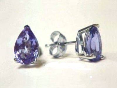 **IN STOCK!!*** 0.73 CARAT TW (2 PCS) GENUINE TANZANITE PLATINUM OVER 0.925 STERLING SILVER EARRINGS