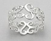***IN STOCK***GORGEOUS REAL 925 SOLID SILVER FILIGREE RING SIZE 5