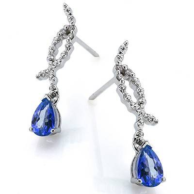 ***IN STOCK***REAL STONES!!!***  0.72 CT GENUINE TANZANITE & WHITE DIAMOND PLATINUM OVER 0.925 STERL