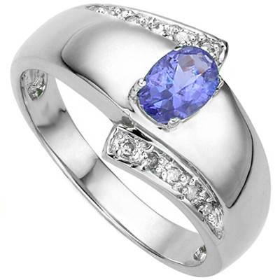 ***IN STOCK***REAL STONES!!!*** 0.419 CARAT TW GENUINE TANZANITE & GENUINE DIAMOND PLATINUM OVER 0.9