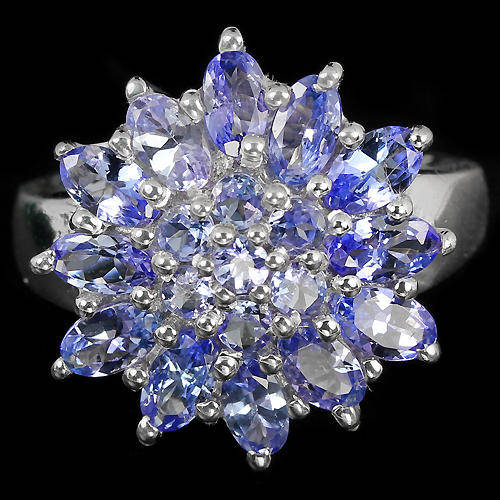 ***IN STOCK!!!***REAL STONES!!!*** NATURAL TOP BLUE TANZANITE OVAL & ROUND FACET STERLING 925 SILVER