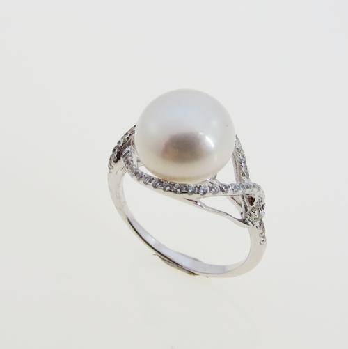 ***IN STOCK!!*** GORGEOUS REAL PEARL SOLID STERLING SILVER STAMPED 925 RING