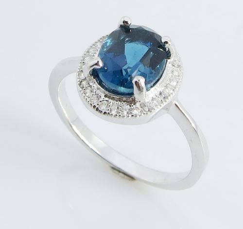 ***IN STOCK!!*** LOVELY REAL LONDON TOPAZ GEMSTONES SOLID STERLING SILVER STAMPED 925 RING