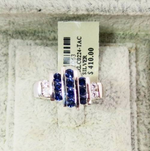 ***IN STOCK***REAL STONES!!! DARK TANZANITE AND SOLID STERLING SILVER RING