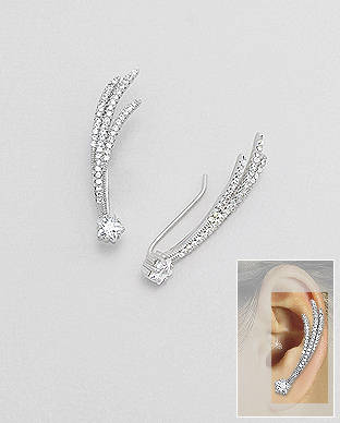 "IN STOCK!!"  Solid 925 Sterling Silver earrings