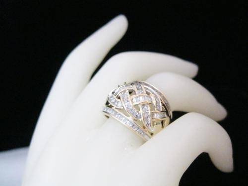 **IN STOCK!!** REAL STONES!!** 10K YELLOW GOLD 1.0 CT. BAGUETTE & ROUND DIAMOND WIDE BAND CHANNEL