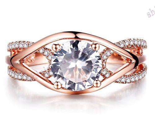 **IN STOCK!!** REAL STONES!!**Round 7mm Morganite Natural Diamonds Wedding Anniversary Fine Ring 10K