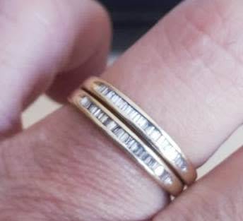 ***IN STOCK!!*** 2 X rings - 4 gram 18ct gold set with .40ct Channel set diamonds