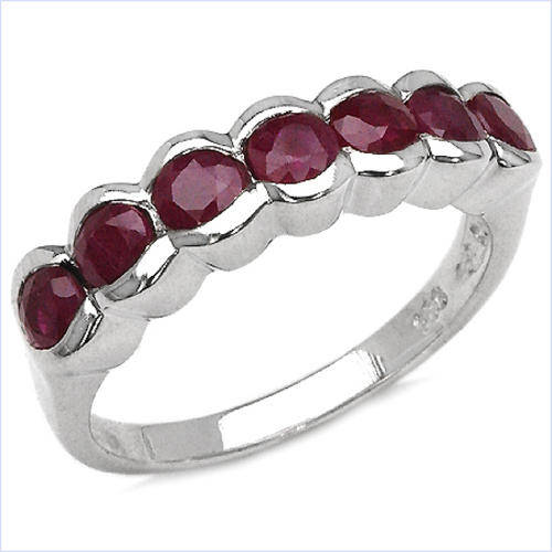 ***R2 960*** 1.26CTW Genuine Ruby .925 Sterling Silver Ring