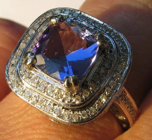 ***R43 000*** 2.80 CT REAL DIAMOND AND TANZANITE SET IN 14CT GOLD