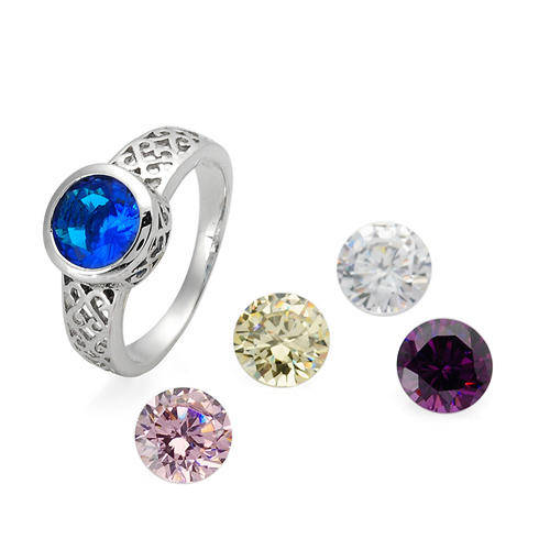 ***R2 500*** 11.80ctw Crystal and Cubic zirconia 925 Sterling silver - size 7