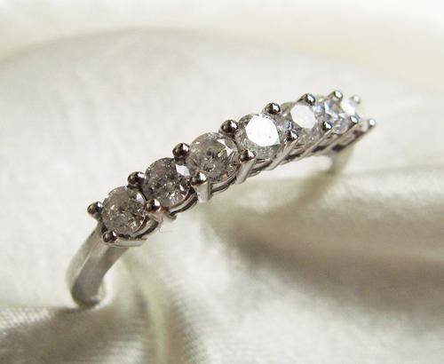 ***R28 000***A QUALITY 9CT WHITE GOLD .50 CARAT DIAMOND ETERNITY RING SIZE N