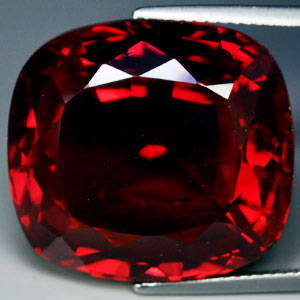 30.35ct.AWESOME BLOOD RED RUBY CUSHION GEM