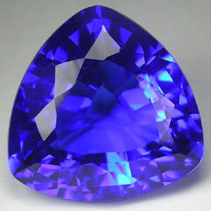 24.95ct. NICE TANZANITE BLUE QUARTZ TRILLION GEM