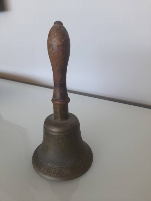 original ww11 air raid patrol warning brass bell