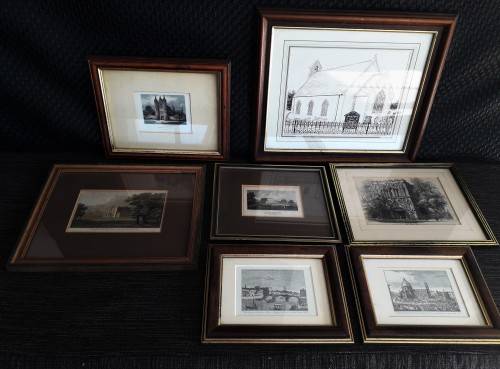 STUNNING COLLECTION OF ANTIQUE LITHOGRAPHS & ETCHINGS!! *BEAUTIFULLY FRAMED*