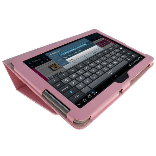 Samsung P5100 Galaxy 10.1 cover, case, fabric protection Pink Leather