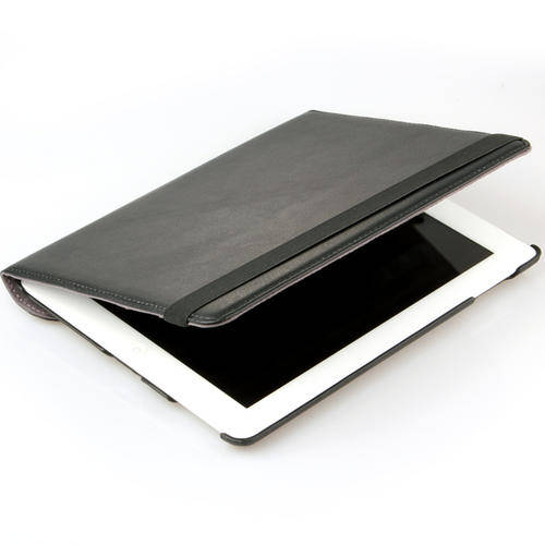 360 Degrees Swivel Leather Case for Apple iPad Black