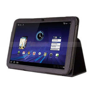 Motorola XOOM Black PU Leather cover case