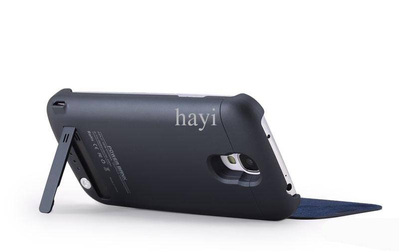 S3 Samsung Galaxy Flip Cover Power bank 3200mAh case with S View window - Black S 3 i9300