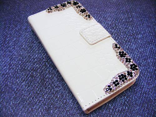 Samsung Galaxy S4 mini i9190 PU Leather Book Cover, magnetic close, White,+free S 4 Screenguard