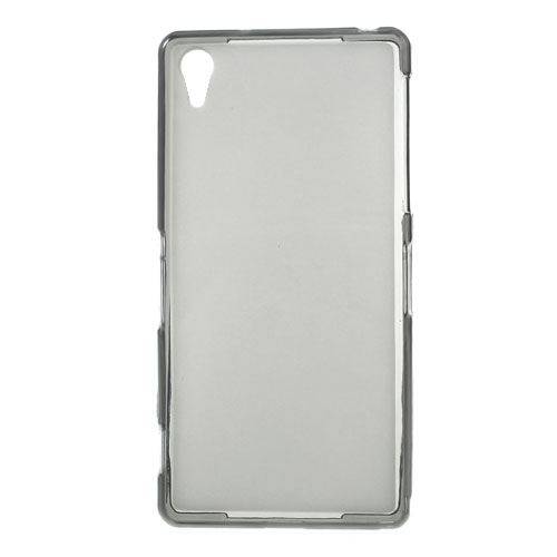 Sony Xperia Z1 Soft TPU Silicon Back Case Black Transparent Cover + Free Screen protector