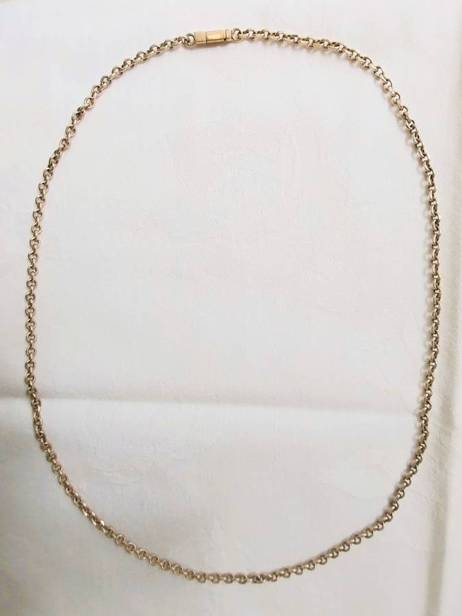 9 CT gold Belcher / Rolo chain necklace -  Unisex.