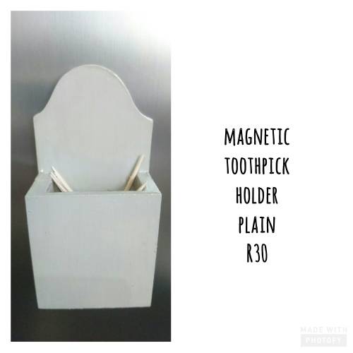 Wooden home decor storage fridge magnetic toothpick holder