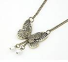 Antique butterfly chain necklace
