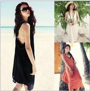 Beach bikini cover up loose dress