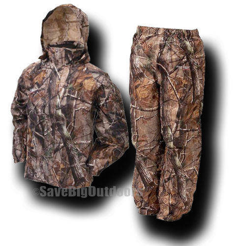 Camo waterproof mens hunting jacket and pants XL