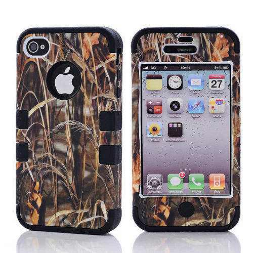 iPhone 5 5s 5g camo real tree hybrid rugged leave phone cover