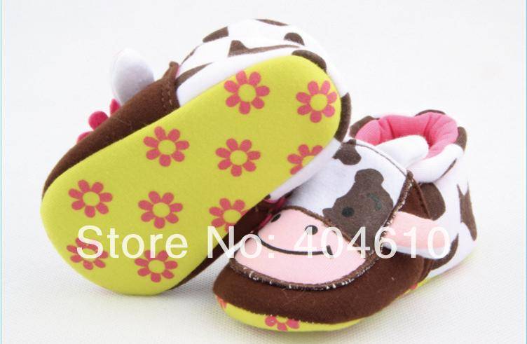 Cow baby infant prewalker shoes