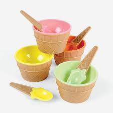 ice cream bowl and spoon
