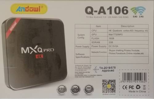 Turn Your TV into a SMART Tv. MXQ PRO Original Andowl Unit