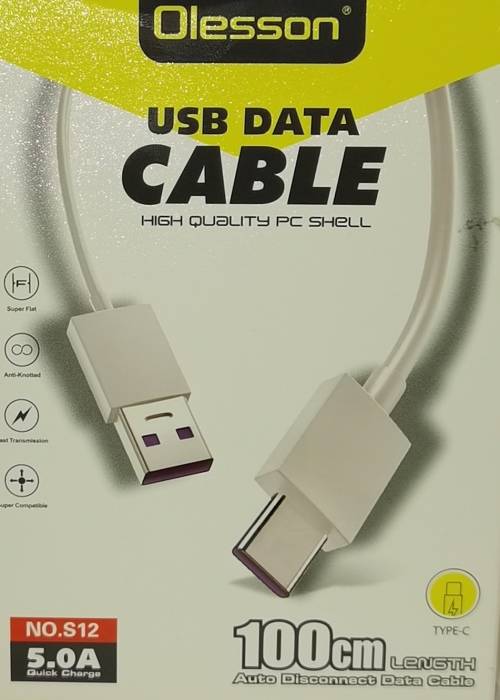 OLESSON CABLE USB DATA TO TYPE-C 100CM (1Meter)