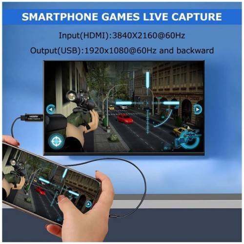 4K USB To HDMI Video Capture (Recorder) Adapter Q-HD101