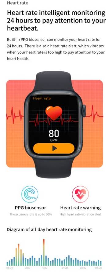 Watch 8 Max RED Strap Smartwatch BT Calling NFC Call Logs